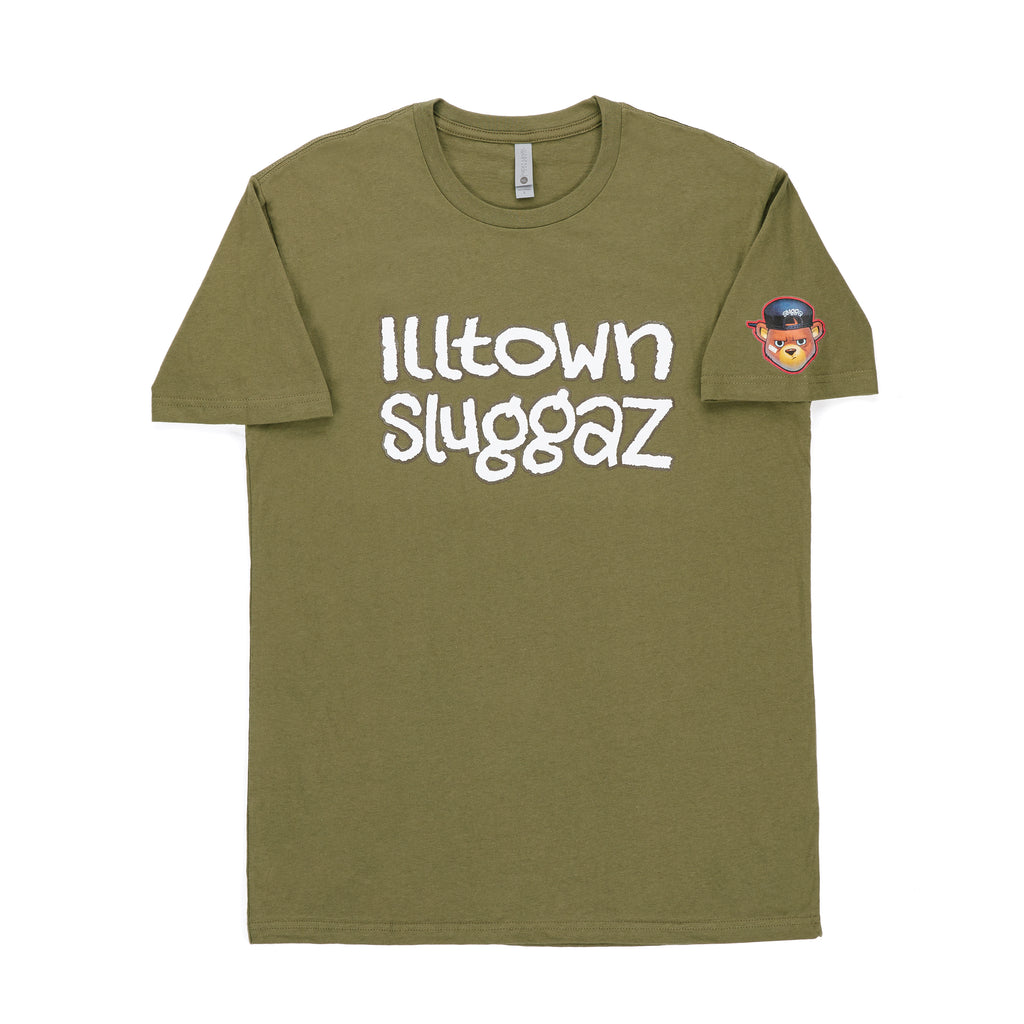 Illtown Sluggaz Logo - Military Green Tee